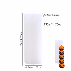 OOC 3D Silicone Molds Stackable Multi-Style Candle Molds Crafts Reusable Pumpkin Skull Molds Halloween