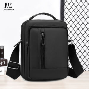 LouisWill Mens Shoulder Bag Waterproof Film Bag Fashion Messenger Bag Handbag Travel Bag Business Bag Large Capacity Cross Body Bag Lightweight Casual Bag Leisure Sport Street Bag