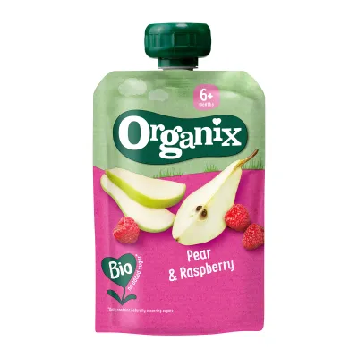 Organix Baby Pouch Pear & Raspberry Baby Snack - 100G