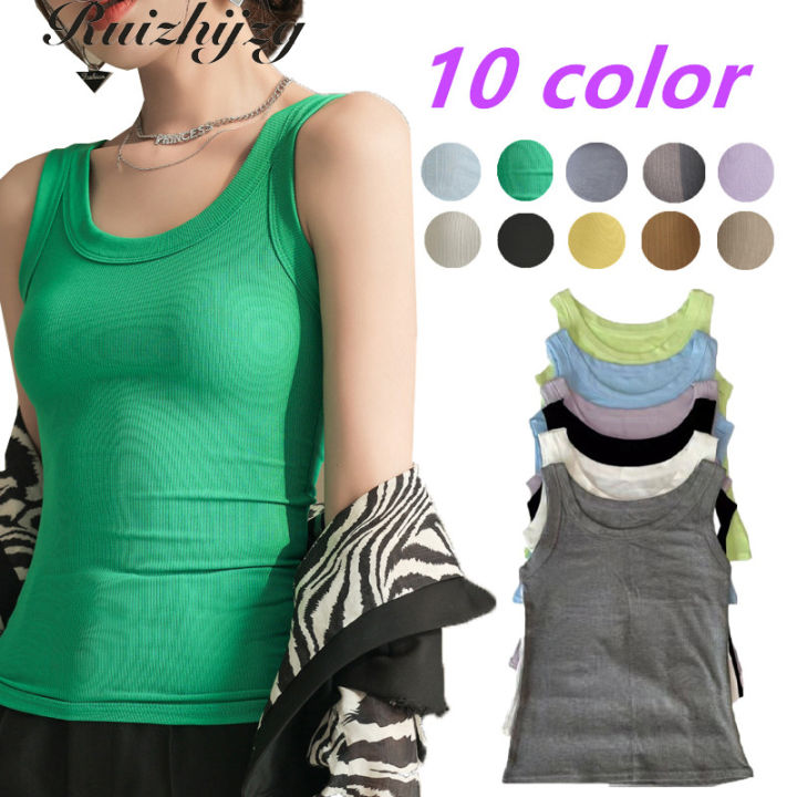 Ruizhijzg Ready Stock Singlet Cotton Women Suspender Vest Inner