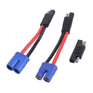 1 Set EC8 to SAE Adapter Cable 10AWG Silicone Wire Line For Car ESC Motor Emergency Start Solar Panel 16cm Long
