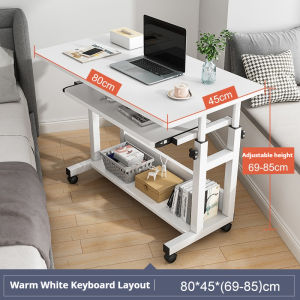 LULU Bedside Table Movable Home Bedroom Student Desk Minimalist Small Table Simple Height Adjustable Dormitory Lazy Computer Table Space Saving Multifunctional Desk For Study And Office