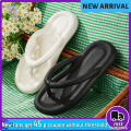 Korean Women New Fashion Candy Flat Slippers Beach Sandals Tsinelas  Flip Flop Slides Thick Bottom Soft and Comfortable Summer(Add one size）#A8013. 