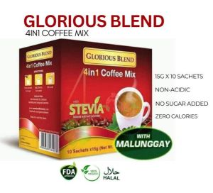 Glorious Blend 4 in 1 Coffee Healthy Coffee Mix with Malunggay Moringa Stevia Sweetener Rich in Vitamins and Minerals