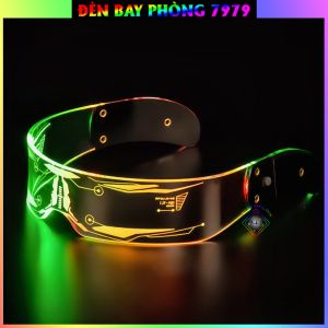 Mắt Kính Có Đèn Led Nhiều Màu Chính Hãng Chất Liệu Nhựa ABS Dùng Cho Phòng Bay Bar Sinh Nhật ( Tặng Kèm 2 Pin Dự Phòng )
