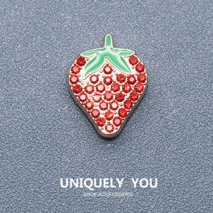 Metal jibbitz charm Shoe Buckle Shoe Accessories Ruby Strawberry Cherry Alloy Shoes Accessories