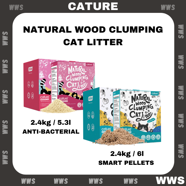 Cature Natural Wood Clumping Cat Litter AntiBacterial / Smart