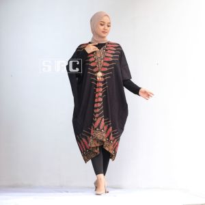 Dress batik wanita kaftan piramid jumbo premium