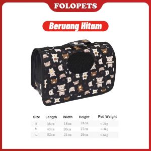 FOLOPETS Tas Kucing Tas Ransel Kucing Pet Cargo Tas Peliharaan Travel Kucing Pet Carrier Kucing Tas Anjing Tas Kamar Kucing Waterproof Bernapas