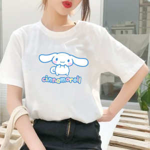 [BISA COD Baju Kaos Ataasan Cinnamoroll Wanita Jumbo Oversize lengan Pendek Santai Rumahan Remaja Perempuan