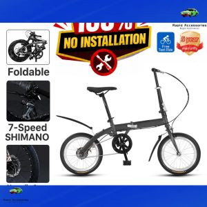 20 Inch Shimano Folding City Bike 100% No installation Adult Ultra-Light Portable Baking Paint Bicycle