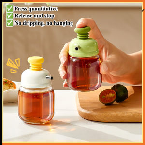 Glass oil bottle dispenser set with plastic stand for kitchen glass olive bottle spice jar set