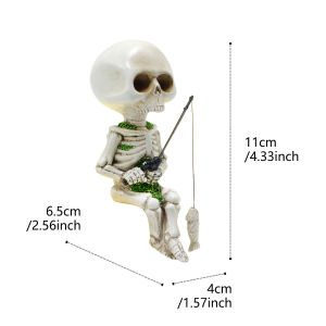 AU Halloween fishing skull resin sitting ghost head creating a spooky atmosphere perfect for home and indoor/outdoor decoration available now
