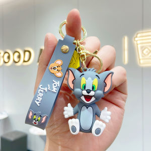 Móc chìa khóa cửaxe máybalo SILICON hoạt hình TOM và JERRY siêu đáng yêu