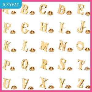 JCSYFAC  Chất Lượng Cao Cổ Điển Phong Cách Vàng Thư A-Z Kim Loại Trâm Phụ Nữ Người Đàn Ông Của Ve Áo Pin Của Phụ Nữ Hat Khăn Ba Lô Huy Hiệu Đồ Trang Sức