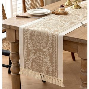 【SG】Retro Table Runner with Tassels Runner Nordic Simple Tablecloth Suitable for Home Mat Waterproof Table Runner复古防水桌布