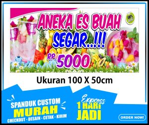 Banner ES BUAH Spanduk SOP BUAH SEGAR ukuran 100x50cm COD / Banner ES BUAH Spanduk SOP BUAH SEGAR ukuran 100x50cm COD