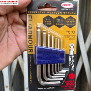 Bộ lục giác đầu bi ngắn 1.5-6mm 7 chiếc TS-7S Eight (Made in Japan)