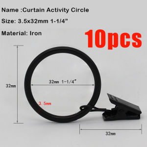 10Pcs Metal Curtain Rings with Clips Drapery Clips with Rings(25mm&32mm&38mm)a