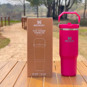 🇸🇬 [In Stock] STANLEY Large Capacity Thermal Bottle For Girls Women Vacuum Insulation Cold Water Cup Portable Double Drink Straw Car Coffee Mug