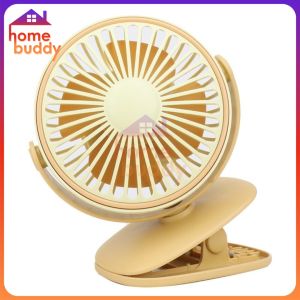 Mini Clip Fan Cooling Fan 720° Degree Adjustment Portable C1209 Baby Stroller Office Table Use with USB Charge