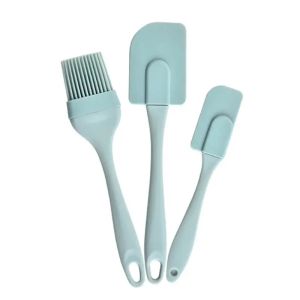 3PCS/Set Non-Stick Silicone Cream Scraper DIY Cake Spatula Cream Scraping Sauce Brush Baking Tool Set