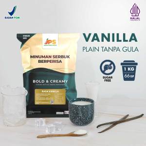 Bubuk Minuman Vanilla Original Plain Tanpa Gula 1 kg - Serbuk Premium JPS [plain-other]