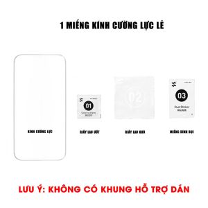 Kính cường lực dùng cho Xiaomi Redmi 15C trong suốt full màn hình không viền đen hãng Smart Devil có khung hỗ trợ dán