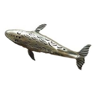 QEARC Handmade Whale Aromatherapy Furnace Cute Hollow Design Little Whale Ornament Easy to Use Alloy Craft Antique Incense Stove Office