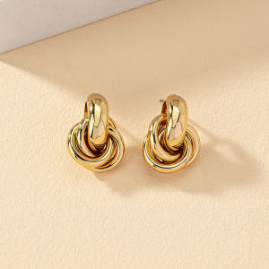 Earrings Circle Earrings Unique Twist Sense of Style Leisure Fashion Metal Personality