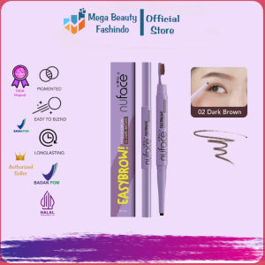 Nuface Easybrow Matic Eyebrow (Pensil Alis) Warna Ash Grey/Dark Brown | Nu Face