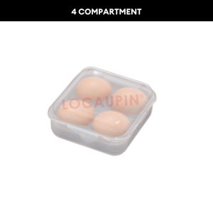 Locaupin Kitchen Egg Organizer Storage with Removable Compartment Egg Storage Box Portable Egg Holder Outdoor Indoor Use