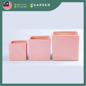 European Modern Minimalist Creative Square Ceramic Pot Personalized Design Hotsale Decoration Indoor Ceramic Flower Pot
