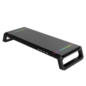 Computer Monitors Risers with USB Hub Foldable Stand Desktop Organizers 30kg Bear Weight Easily Assembled Without Tool