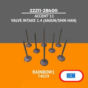 222112B400 VALVE INTAKE 1.4 (ANJUN/SHIN HAN) for HYUNDAI ACCENT11 [OEM] Part #22211-2B400