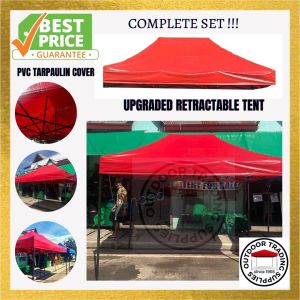 [COMPLETE SET / FRAME INCLUDED] 2m x 3m Homstar Retractable tent "UPGRADED" with "PVC tarpaulin Material" Canopy Roof Cover