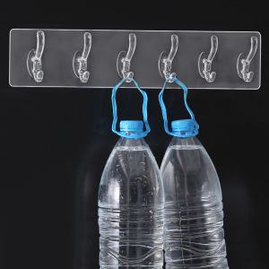 [FREESHIP] Thanh Móc Treo Đồ 6 Móc Siêu Dính Dán Tường Nhà TắmNhà BếpTủ Quần Áo