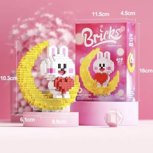 Building Block Mini Cartoon Block Education DIY 月亮卡通积木玩具 Mainan DIY Micro Block Nano 3D Diamond Stella Lou