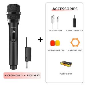UTOPUS Tần số cố định UHF Micro không dây 2 kênh Âm thanh rõ nét Micro không dây kép Chuyên nghiệp Không có tiếng ồn Micro Condenser Dành cho tiệc tùng