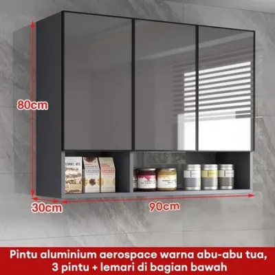 Kitchen Set Atas 4 Pintu Minimalis Lemari Gantung Aluminium Lemari Dapur Aluminium Lemari Serbaguna