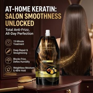 [Deep Repair For Frizzy Hair] Keratin Hair Mask Hair Treatment Damaged Hair Care Nourishing Conditioner Anti Frizz Smoothing Mask Moisture Care 320g Dry Hair Home Use