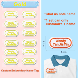 WEPHOTO สติกเกอร์ชื่อแถบชื่อกันน้ำสำหรับทารกเย็บปักได้สำหรับเด็กแถบสติกเกอร์ชื่อสติกเกอร์ชื่อกันน้ำสำหรับใส่ชื่อเด็ก