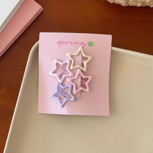Set 4 Chiếc Kẹp Tóc Mái MiNi Nhiều Hình Dáng Mix Màu Pastel Dễ Siêu Dễ Thương Cho Bé K21