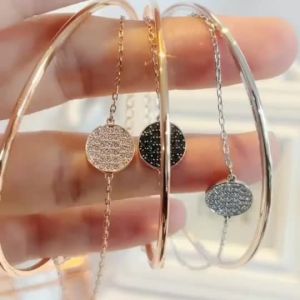 Swarovski Womens Swan Bracelet in Stainless Steel and Crystal Easy to Adjust Charming and Lovely