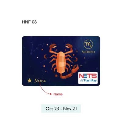 Personalised NETS FlashPay Horoscope Card | Custom Name Zodiac Card | 12 Designs Available