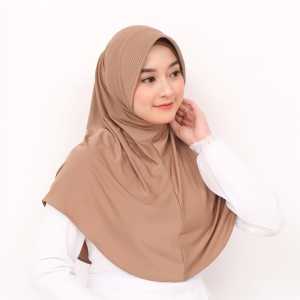 Paket JIlbab Bergo Hamidah Jersey 100 rb 8 pcs ( bisa Pilih Warna ) - Kerudung Wanita /- hijab Bergo Jersey - Kerudung Hijab Jilbab Instan Jersey Non Pet Terbaru