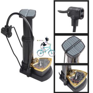 Bơm Chân Có Đồng Hồ Đo Áp Suất DRCKHROS Dùng Cho Tất Cả Các Loại Xe Đạp Xe Điện Xe Máy Ô Tô Với Đầu Van Đa Năng