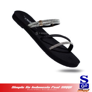 Ando berliana sendal tali wanita selop mutiara sandal cewek terbaru slop kekinian casual 36-40