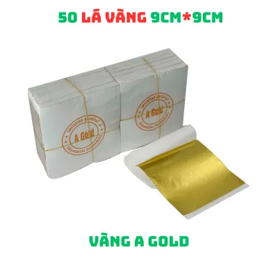 Set 50 Lá dát vàng 9cm*9cm rẻ đẹp nhất trong các loại lá vàng dát trên mọi chất liệu