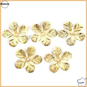 Follow Get More【Metonna】 50Pcs Set Vintage Metal Flower Filigree Slice Charms Jewelry DIY Craft Findings
